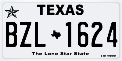 TX license plate BZL1624