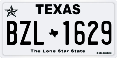 TX license plate BZL1629
