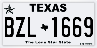 TX license plate BZL1669