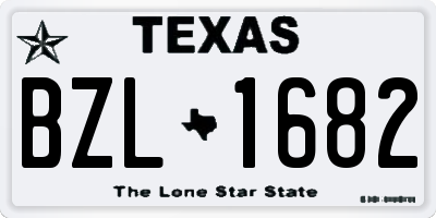 TX license plate BZL1682