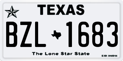 TX license plate BZL1683