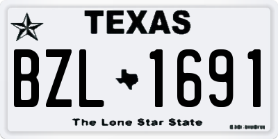 TX license plate BZL1691