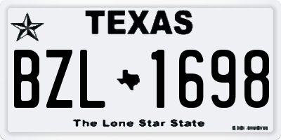 TX license plate BZL1698