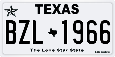TX license plate BZL1966