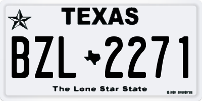 TX license plate BZL2271