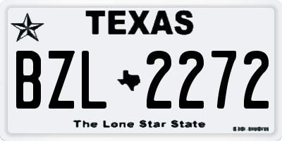 TX license plate BZL2272
