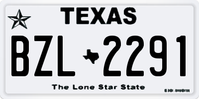 TX license plate BZL2291