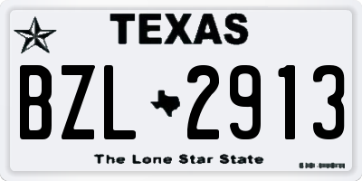 TX license plate BZL2913