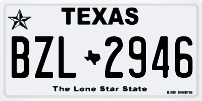 TX license plate BZL2946