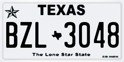 TX license plate BZL3048