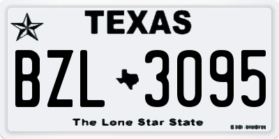 TX license plate BZL3095