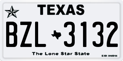 TX license plate BZL3132