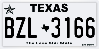 TX license plate BZL3166