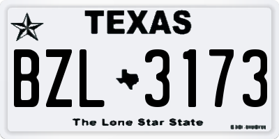TX license plate BZL3173