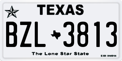 TX license plate BZL3813