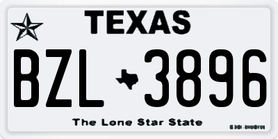TX license plate BZL3896