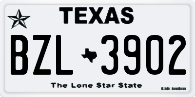 TX license plate BZL3902