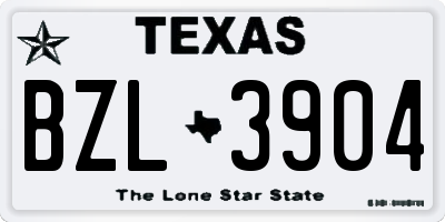 TX license plate BZL3904