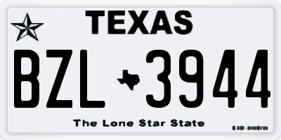 TX license plate BZL3944