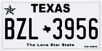 TX license plate BZL3956