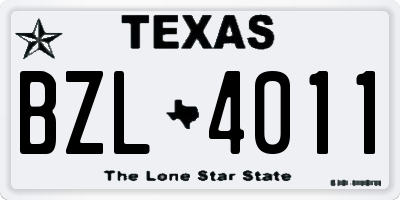 TX license plate BZL4011