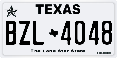 TX license plate BZL4048