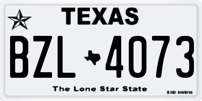 TX license plate BZL4073
