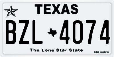 TX license plate BZL4074