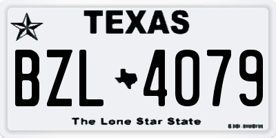 TX license plate BZL4079
