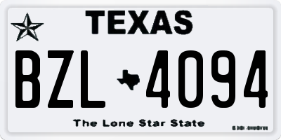 TX license plate BZL4094