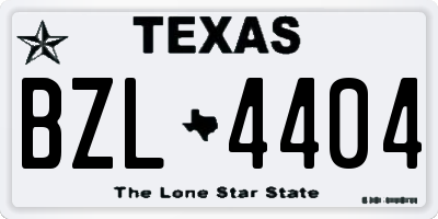 TX license plate BZL4404