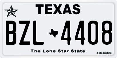TX license plate BZL4408