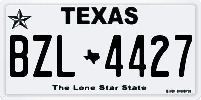 TX license plate BZL4427