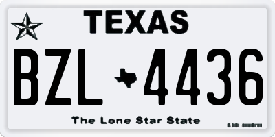 TX license plate BZL4436