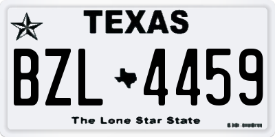 TX license plate BZL4459