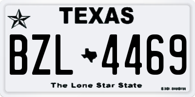 TX license plate BZL4469