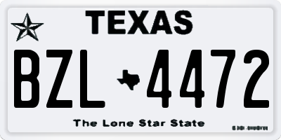 TX license plate BZL4472