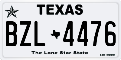 TX license plate BZL4476