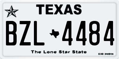 TX license plate BZL4484