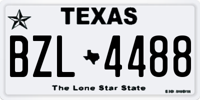 TX license plate BZL4488
