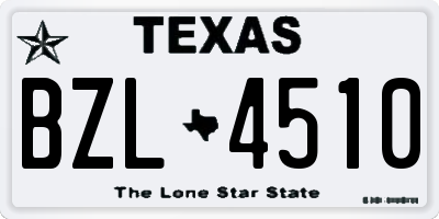 TX license plate BZL4510