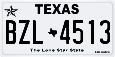TX license plate BZL4513