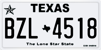 TX license plate BZL4518