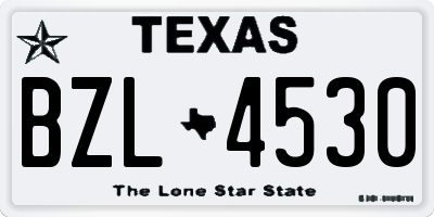 TX license plate BZL4530