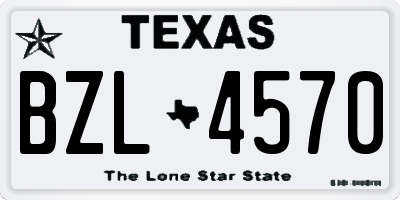 TX license plate BZL4570