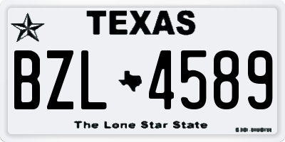 TX license plate BZL4589