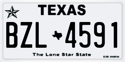 TX license plate BZL4591