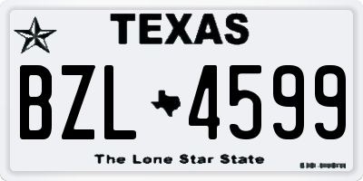 TX license plate BZL4599