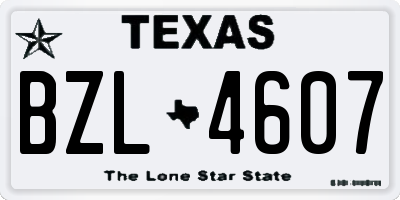 TX license plate BZL4607