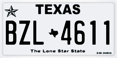 TX license plate BZL4611